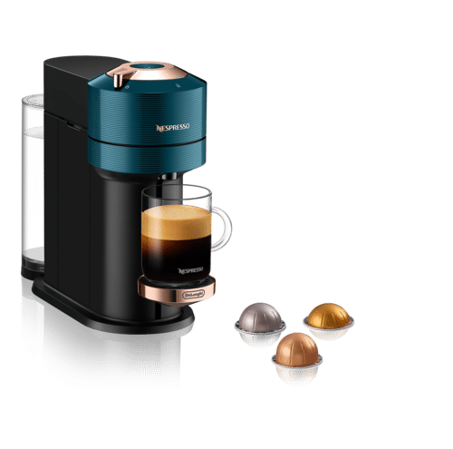 Nespresso Vertuo Next Premium Luxury Teal Kapsel Kaffemaskine - Blå